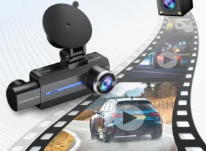 Dash Cam Front and Rear, 2.5K+1440P Triple Car Camera